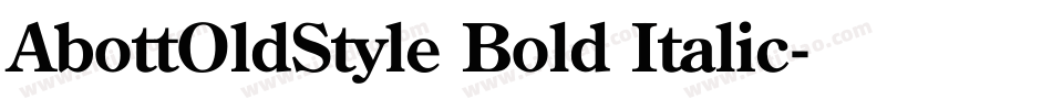 AbottOldStyle Bold Italic字体转换
